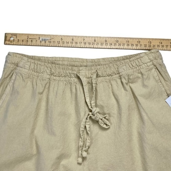 Collections Etc Cargo Pants Womens Small Tan Capri Elastic Drawstring Waistband - Picture 4 of 8